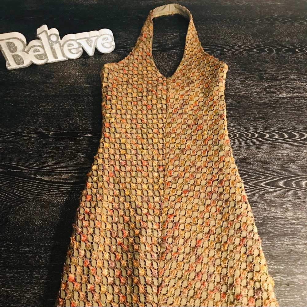 Green Colorful Party Dress